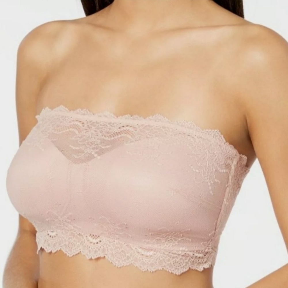Spanx Undietectable Lace Bandeau Bra in Nude